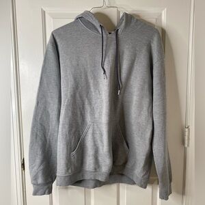 Gray pull over hoodie size large women’s Fruit of the Loom